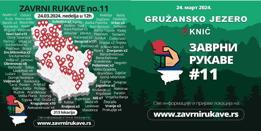 Акција чишћења Гружанског језера, недеља 24. март од 11.30 сати